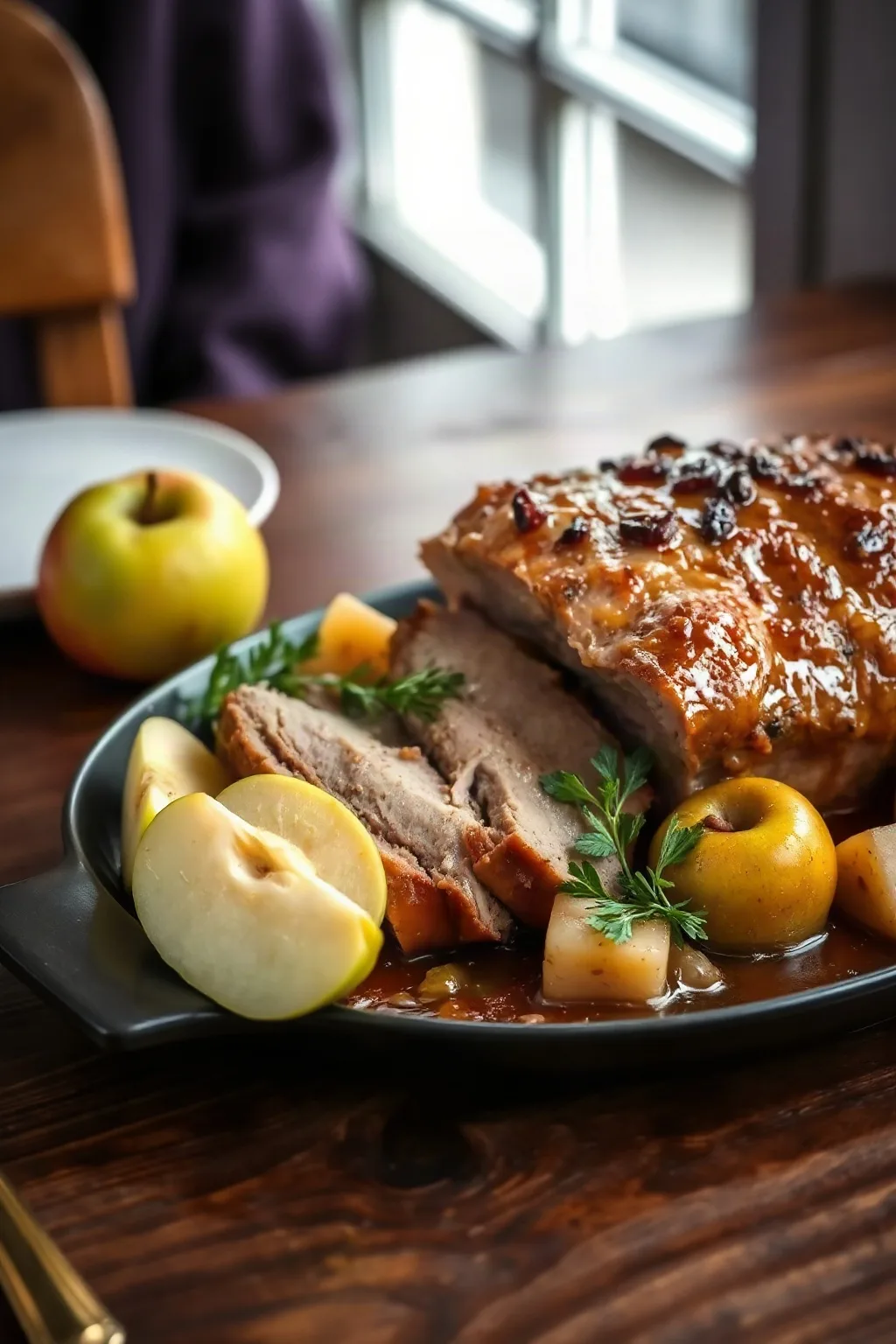 Braised Pork Roast with Apples