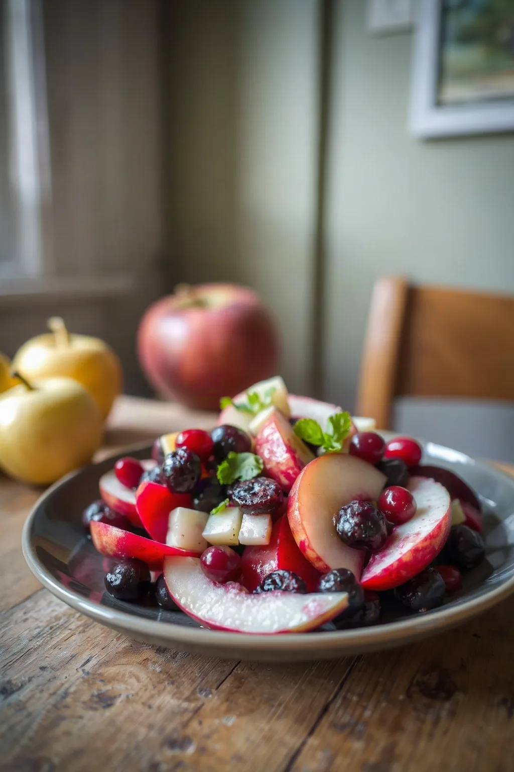 Beetroot, Apple, and Cranberry Salad