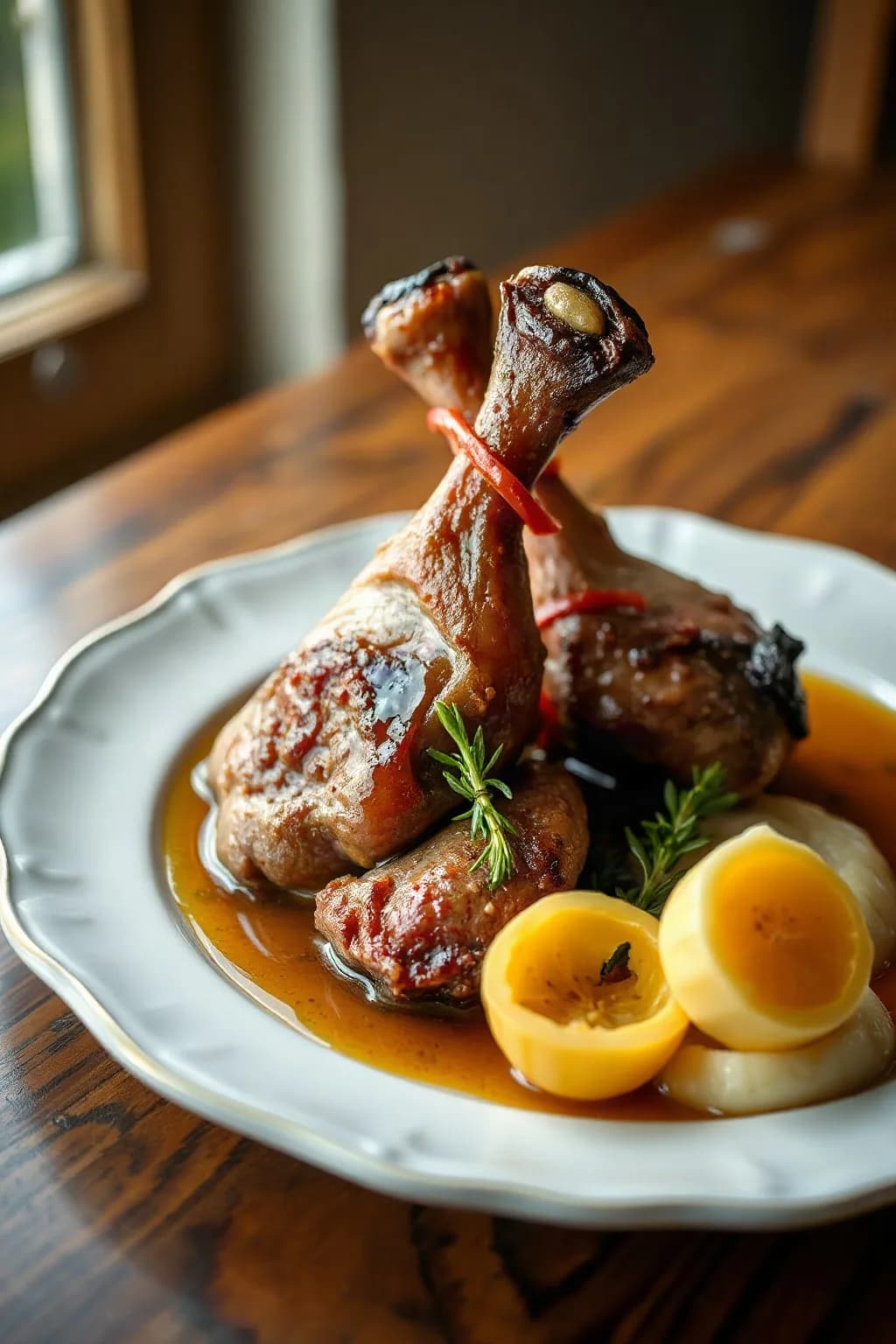 Cuisses de canard braisées à la bière