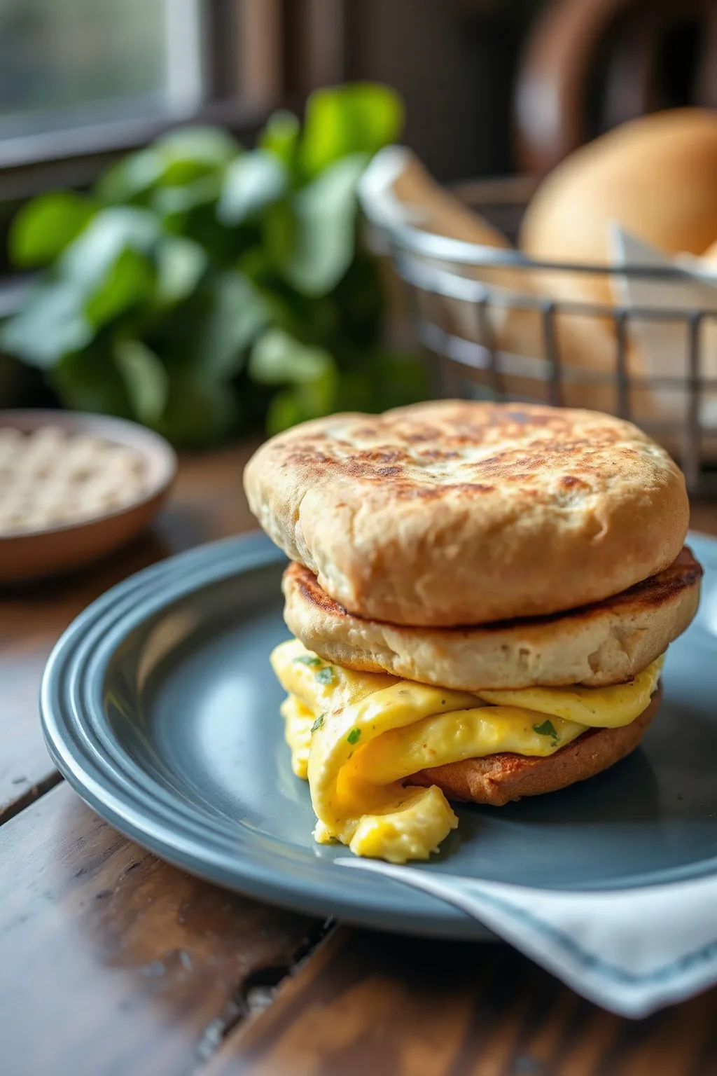 Baked Omelette Breakfast Sandwiches