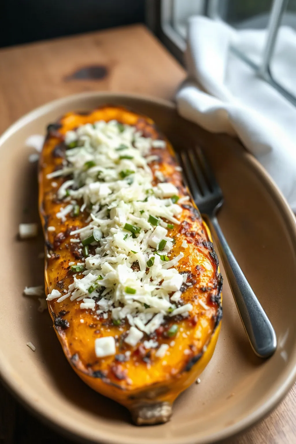 Courge rôtie au parmesan