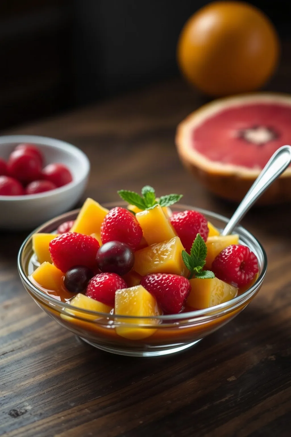 Fruit Salad with Light Orange Syrup