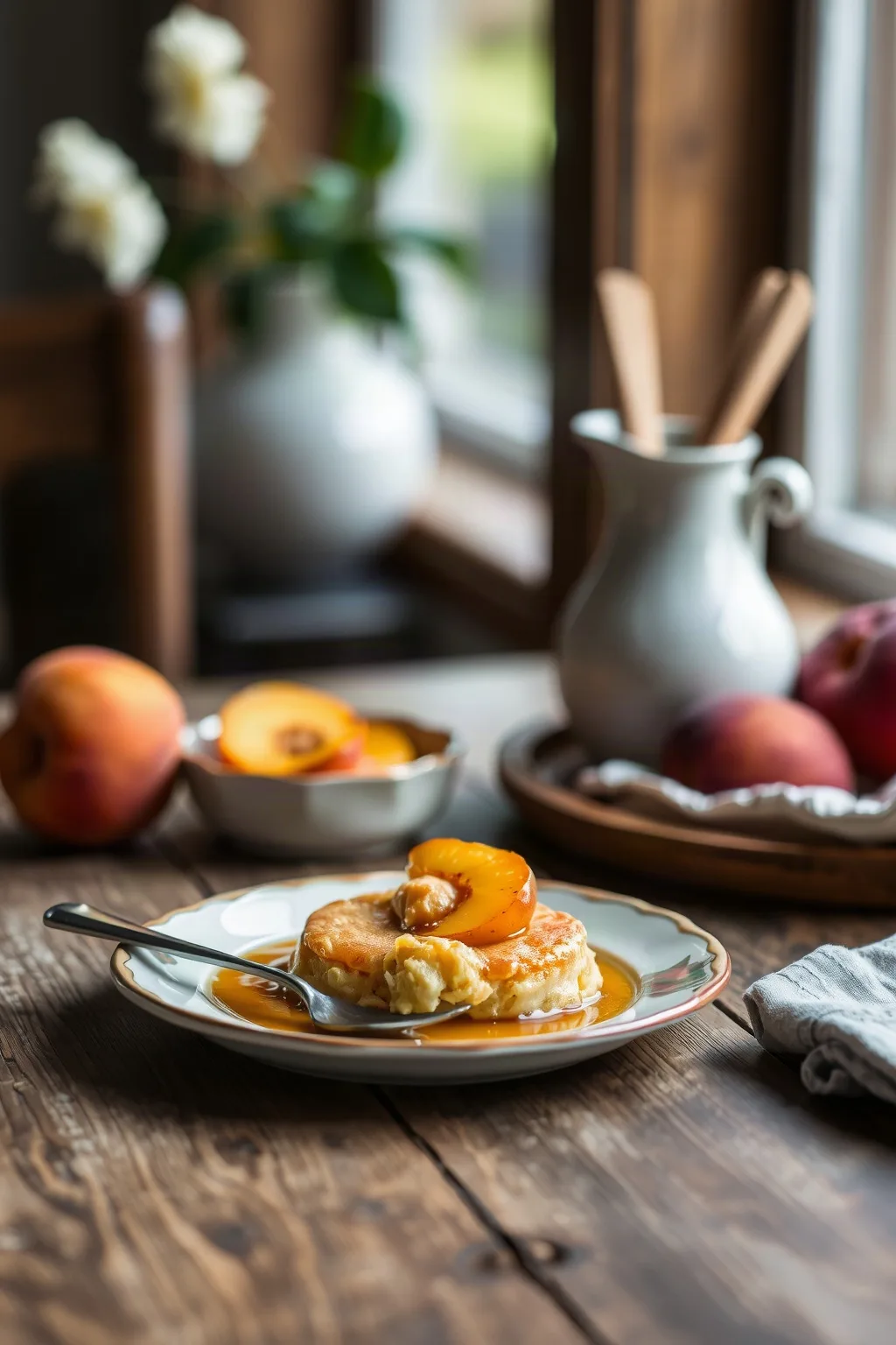 Peach and Maple Pudding