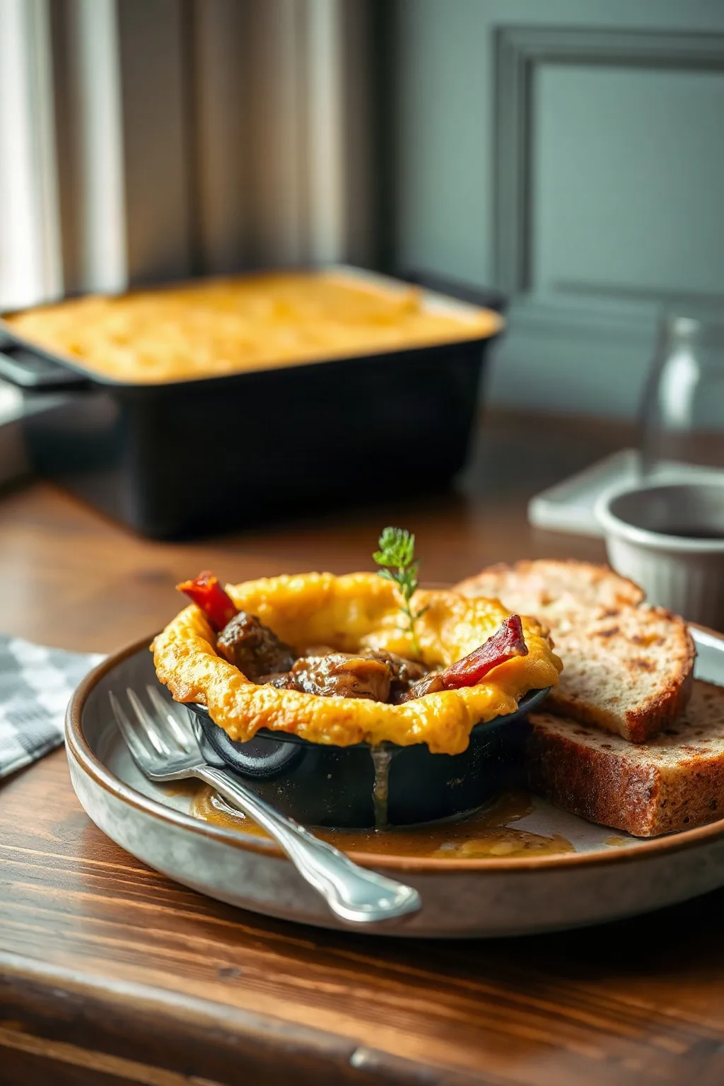 Irish Hunter's Pie with Cheddar-Crusted Mash