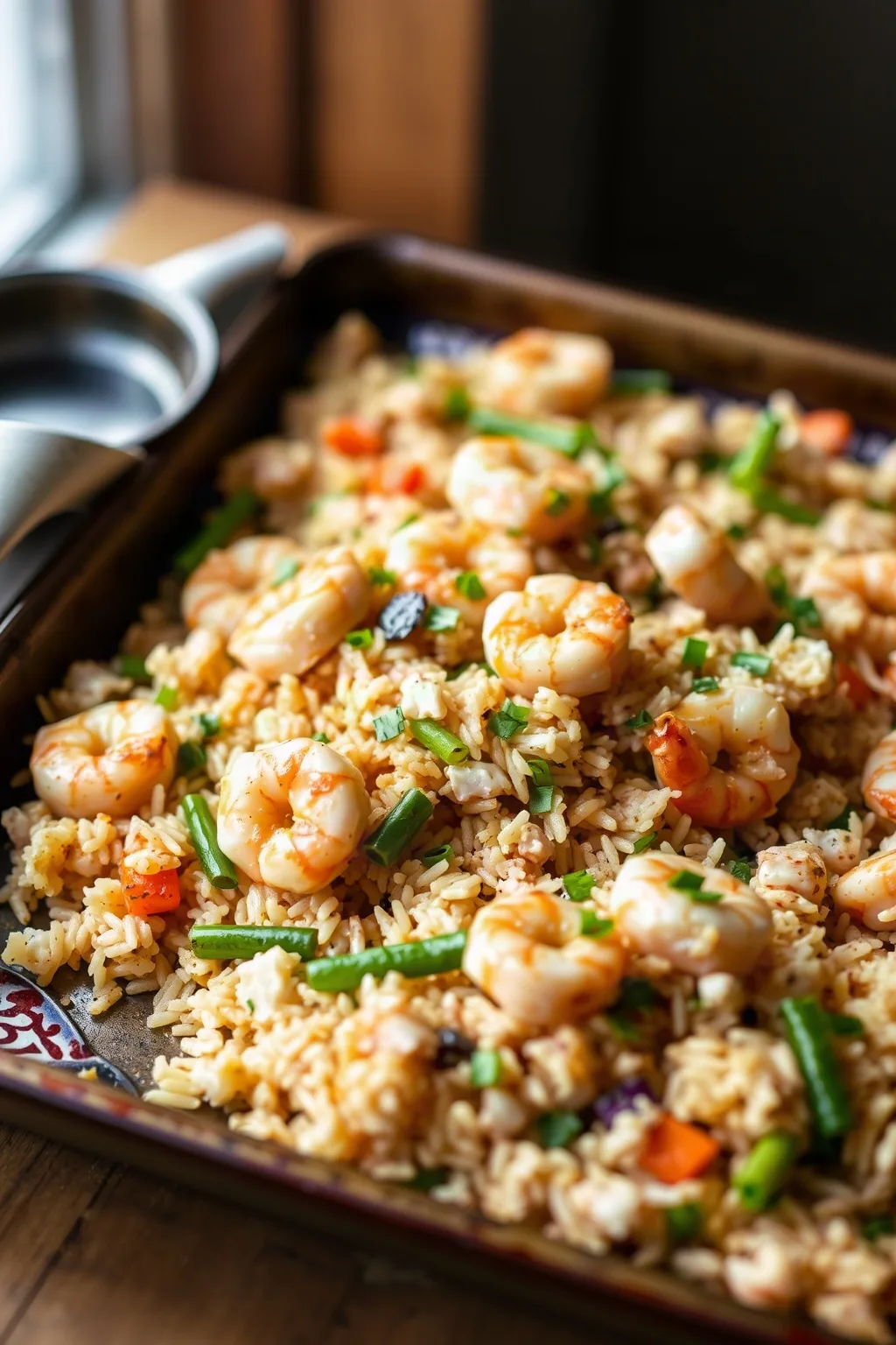 Sheet Pan Shrimp Fried Rice