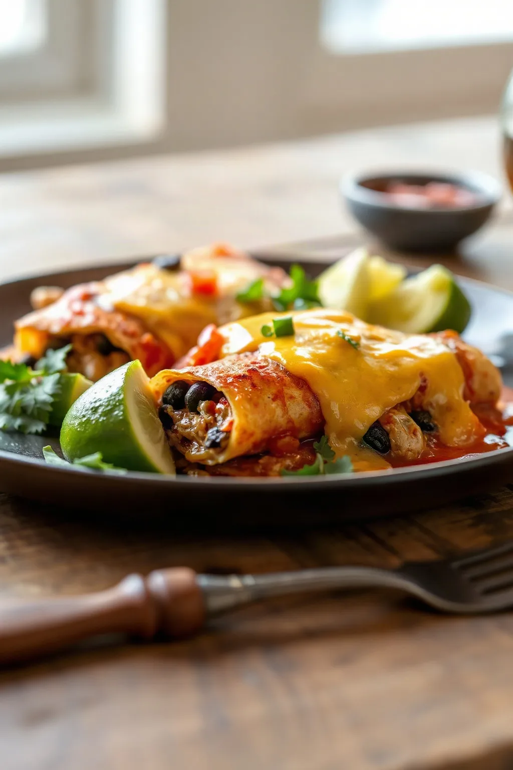 Chicken and Black Bean Enchiladas