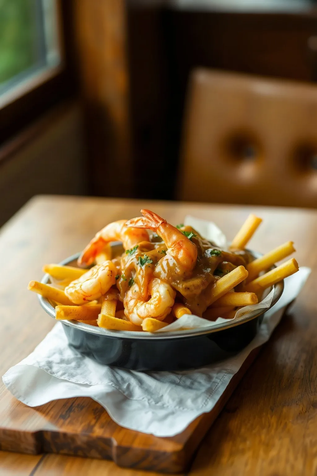 Poutine with Shrimp