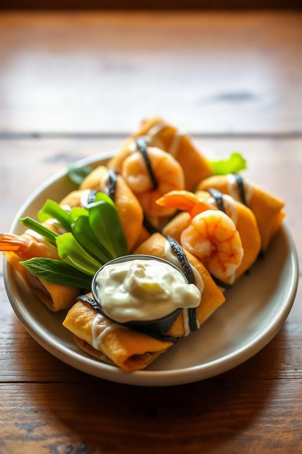 Shrimp Rolls with Celery Remoulade
