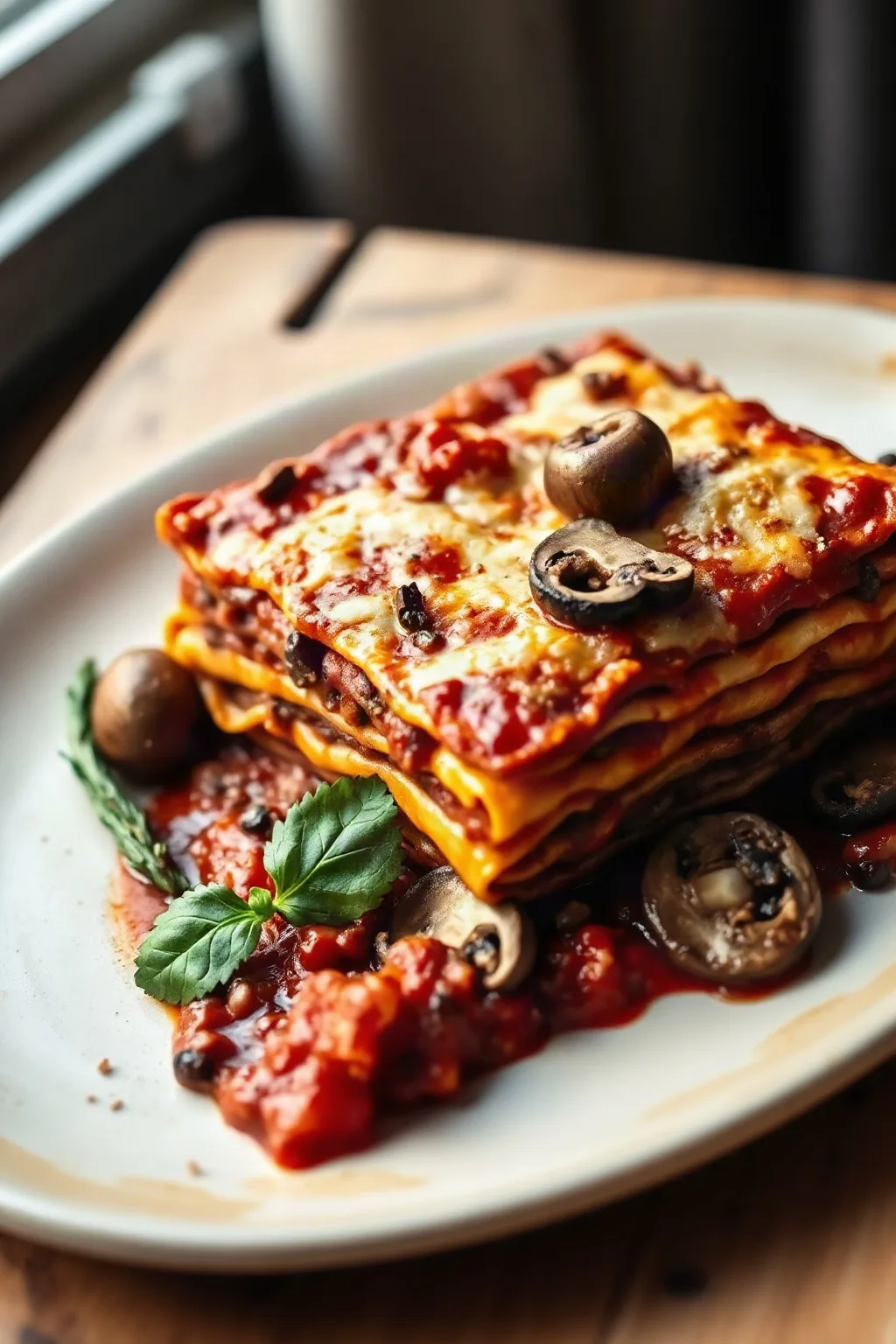 Bolognese Lasagna with Mushrooms