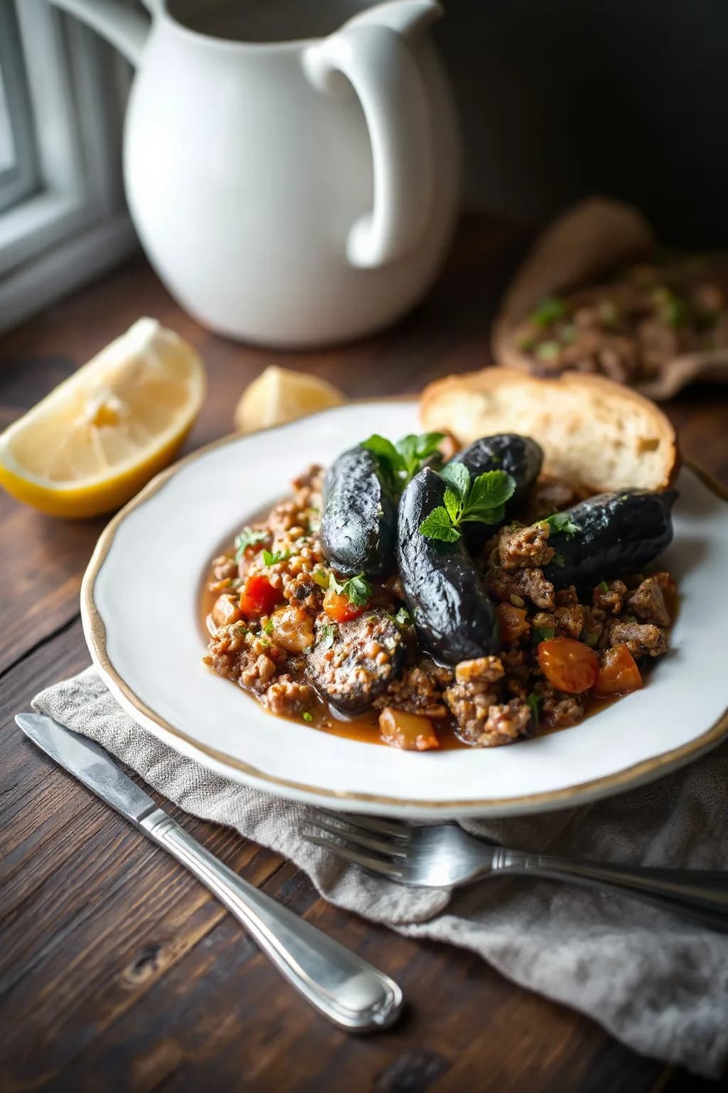 Eggplant and Ground Meat Ragout