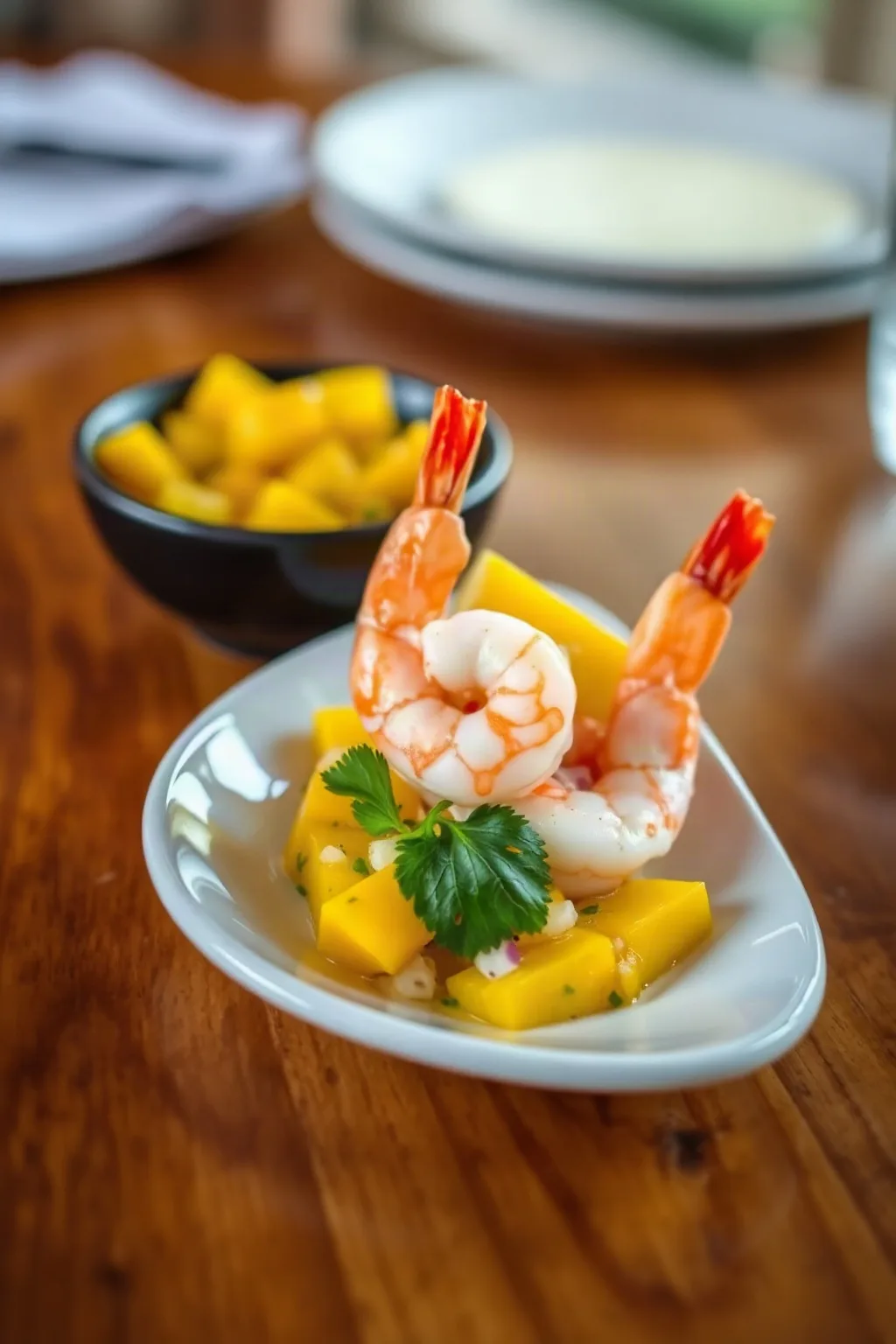 Camarones con Salsa de Mango