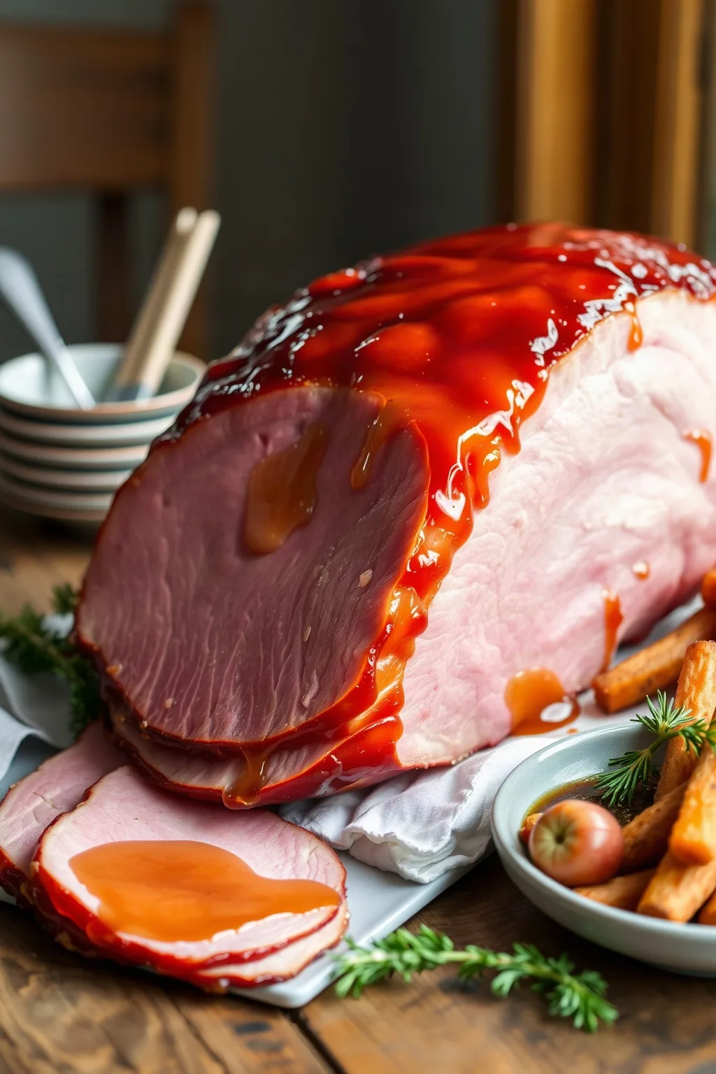 Jamón Glaseado con Miel y Mostaza