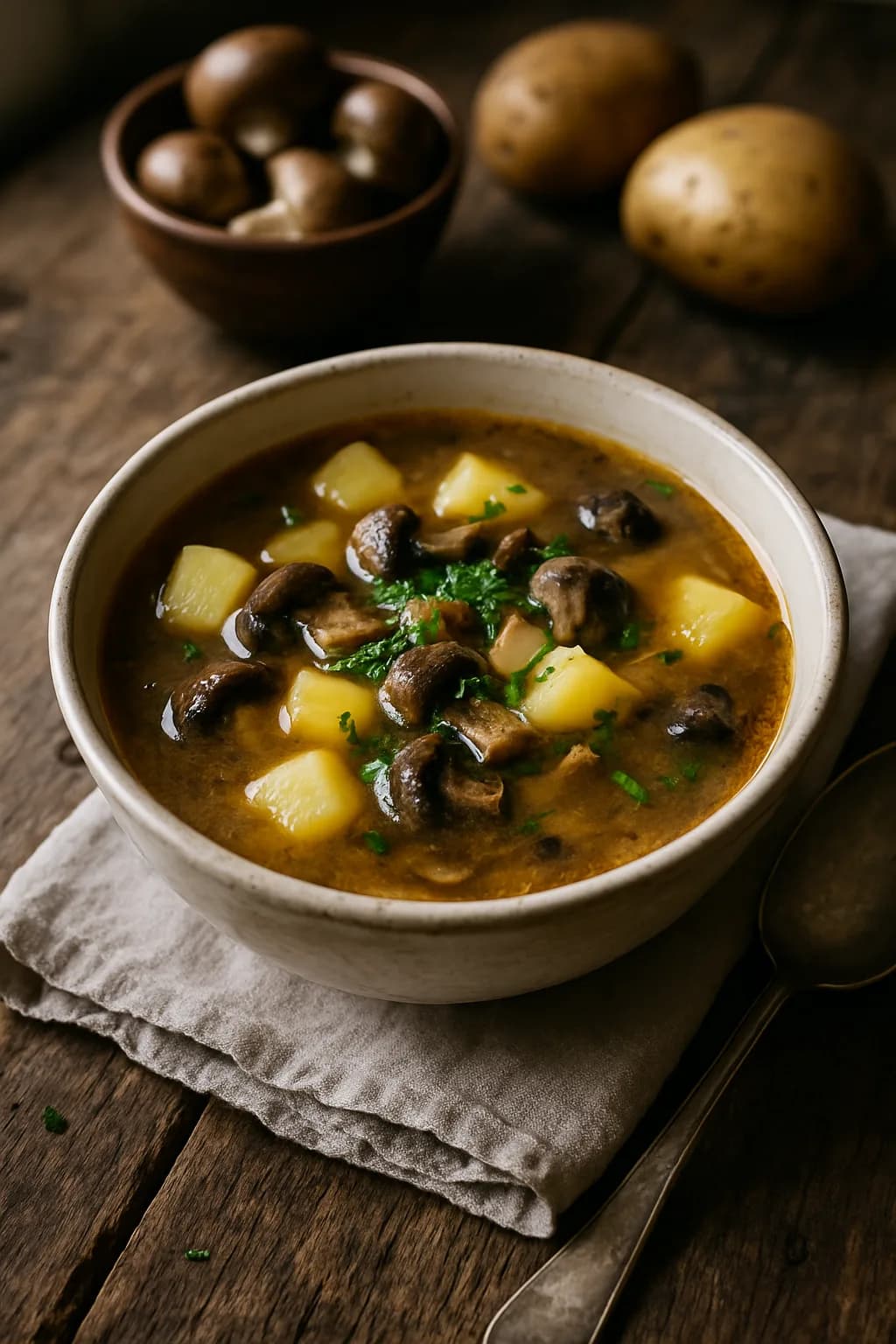 Russian Mushroom and Potato Soup