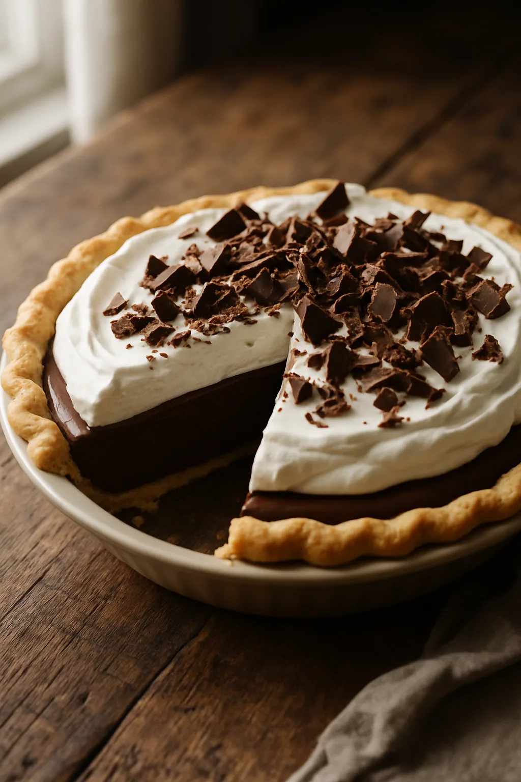Tarte à la crème au chocolat décadente