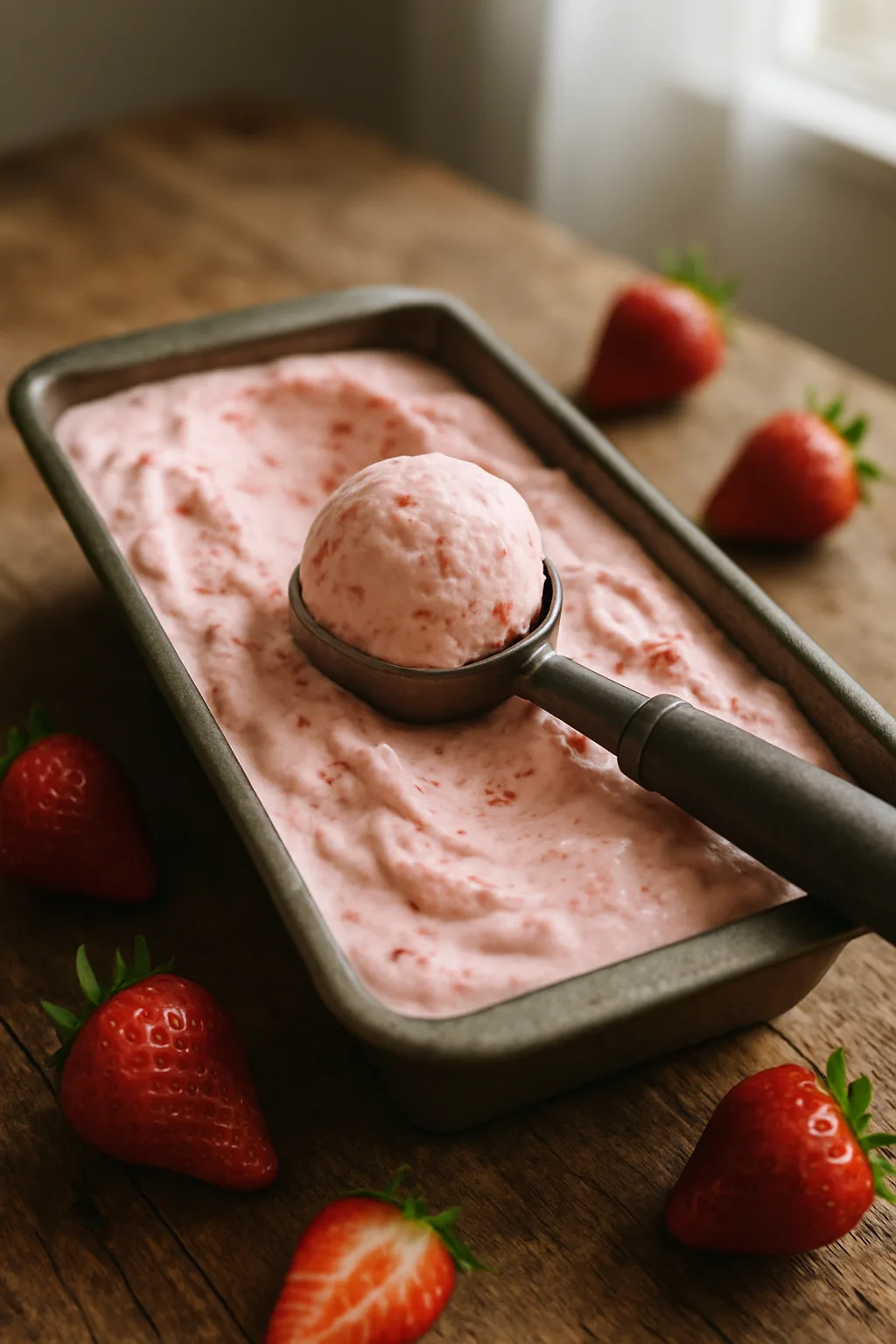 Crème glacée à la fraise maison
