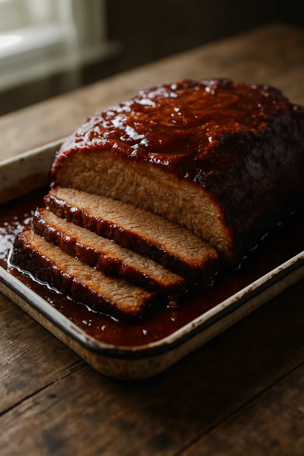Poitrine de bœuf barbecue au four: tendre et juteuse