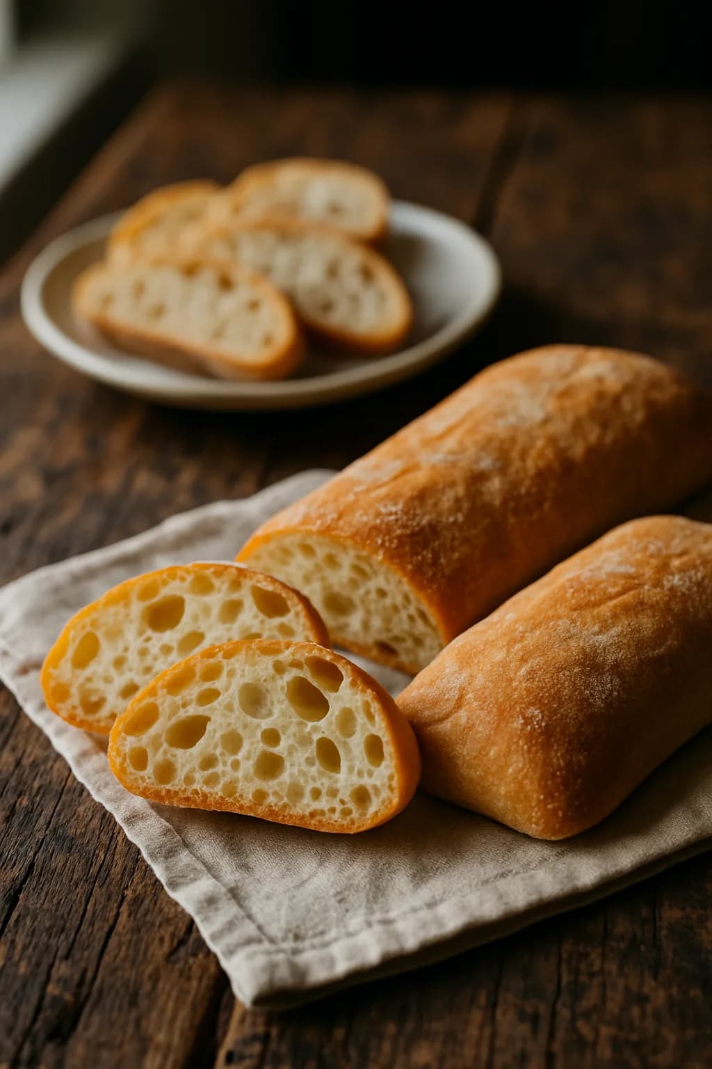 Easy No Knead Ciabatta Bread